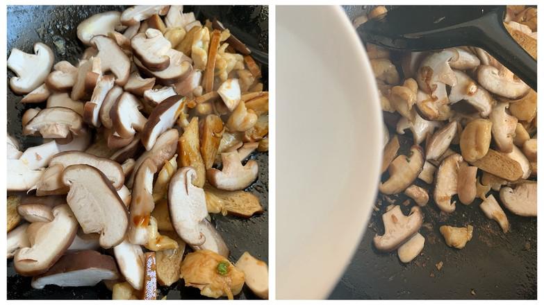 香菇香干雞肉蓋澆飯的做法-咸鮮味炒菜譜