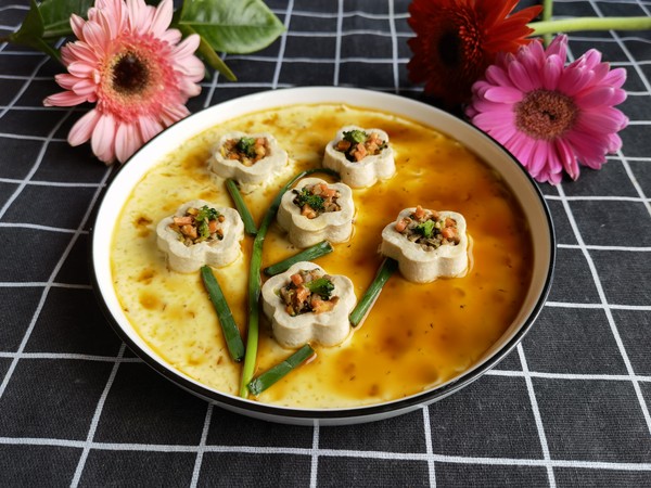 豆腐蒸蛋的做法-咸鮮味蒸菜譜