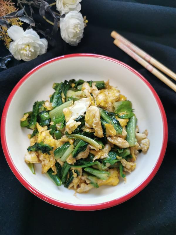 萵苣葉炒雞蛋的做法-家常味炒菜譜