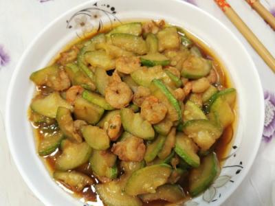 西葫蘆炒蝦仁的做法-咸鮮味炒菜譜