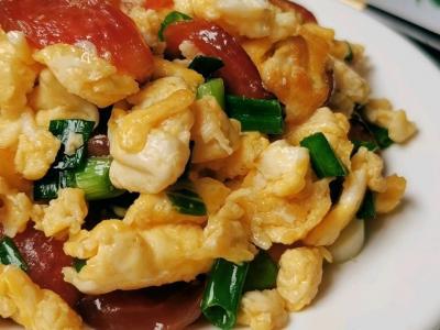 臘腸炒雞蛋的做法-家常味炒菜譜
