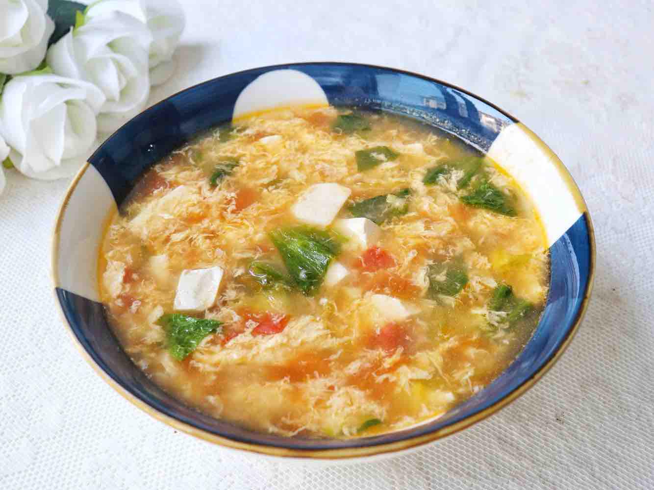 低脂番茄豆腐湯的做法-家常味煮菜譜