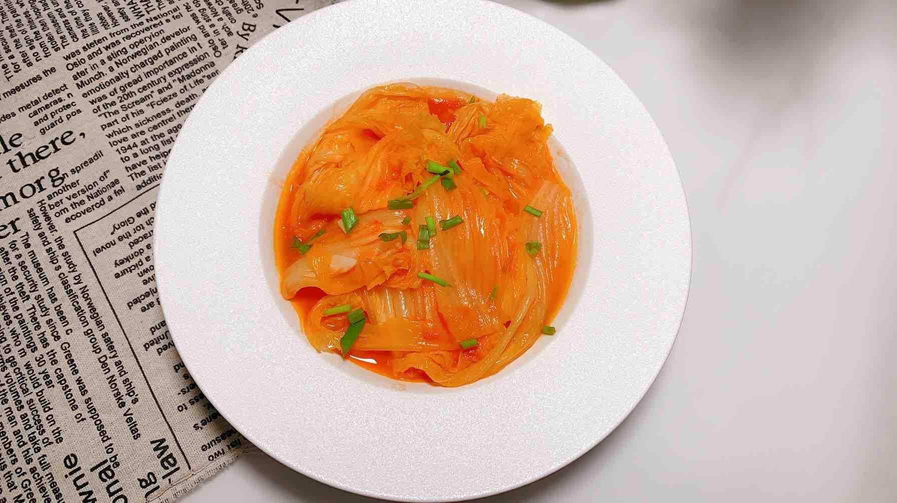 茄汁娃娃菜的做法-酸甜味炒菜譜