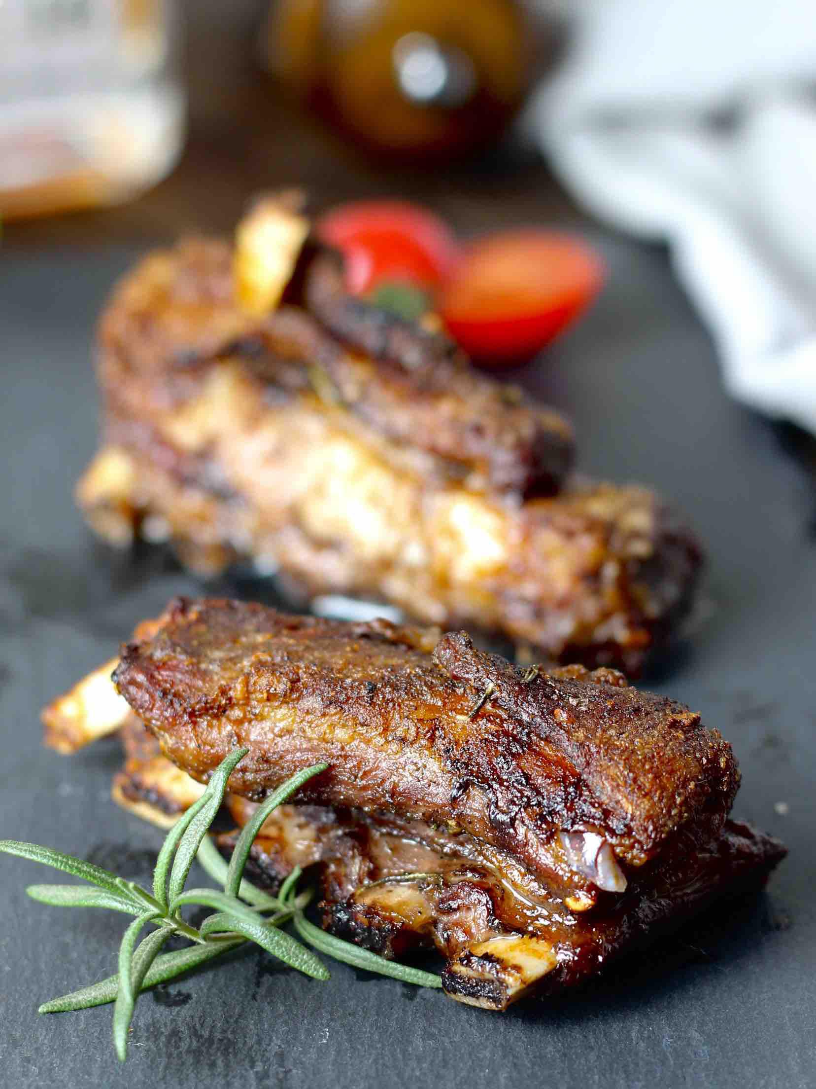 空氣炸鍋版烤羊排的做法-麻辣味烤菜譜