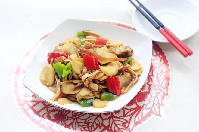 杏鮑菇炒豬耳朵的做法-家常味炒菜譜