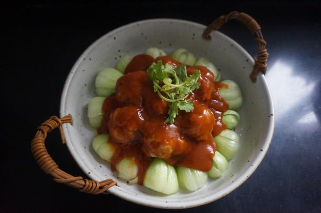 辣味獅子頭的做法-家常味煮菜譜